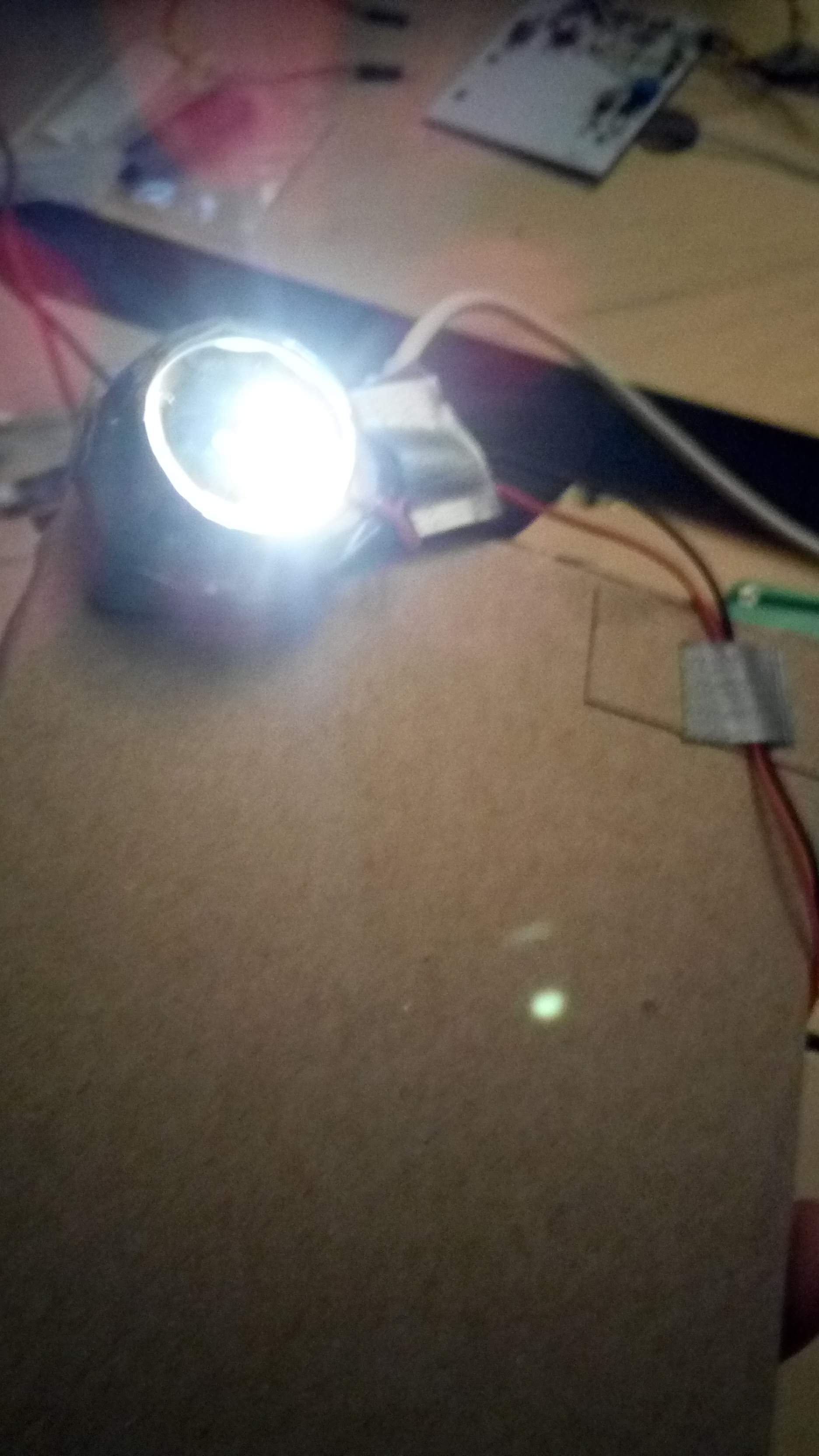 LED mounted on the microscope